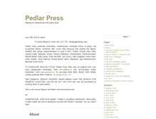 Tablet Screenshot of pedlarpress.com